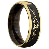 14K Yellow Gold + Anglesatin Finish + Ziricote