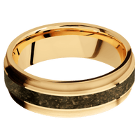10K Yellow Gold + Polish , Satin Finish