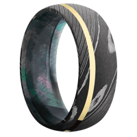 Damascus + Acid Finish + Black Mother of Pearl