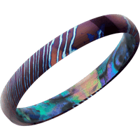 Titanium Damascus + Polish Finish + Abalone