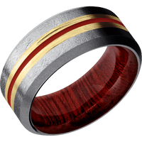 Tantalum + Distressed , Sand Finish + Blood Wood