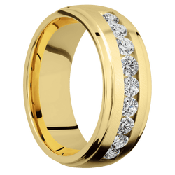 10K Yellow Gold + Anglesatin , Polish Finish