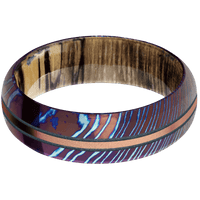 Titanium Damascus + Polish , Polish Finish + Spalted Tamarind