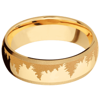 10K Yellow Gold + Sand Finish