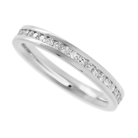 14K White Gold band with 21 Round Lab Grown Diamond having TCW-.32