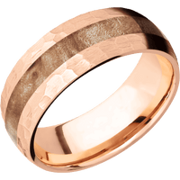 14K Rose Gold + Hammer Finish