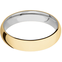 10K Yellow Gold + Polish Finish + Titanium