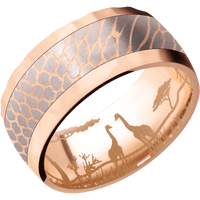 14K Rose Gold + Rockpolish Finish