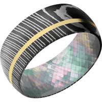 Damascus + Acid Finish + Black Mother of Pearl