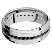 14K White Gold + Satin , Polish Finish