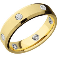 14K Yellow Gold + Anglesatin , Polish Finish