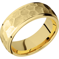 14K Yellow Gold + Rock , Polish Finish