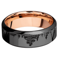 Zirconium + Polish , Polish Finish + 14K Rose Gold