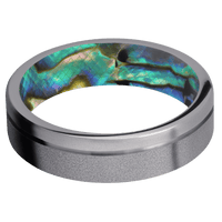 Tantalum + Sand , Bead Finish + Abalone