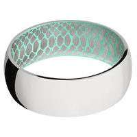 Palladium Silver + Polish Finish + Robins Egg Blue