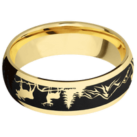 14K Yellow Gold + Polish Finish