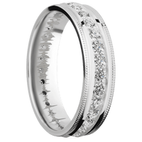 18K White Gold + Polish Finish