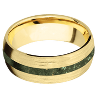 10K Yellow Gold + Treebarkh Finish