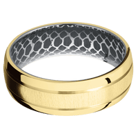 14K Yellow Gold + Crosssatin , Polish Finish + Tantalum