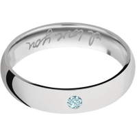 14K White Gold + Polish Finish