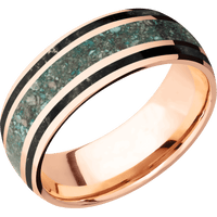 14K Rose Gold + Polish Finish