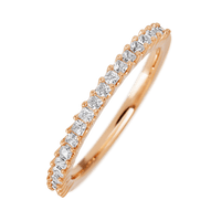 14K Rose Gold band with 21 Princess Lab Grown Diamond having TCW-.63