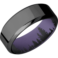 Zirconium + Polish , Polish Finish + Bright Purple