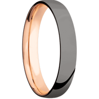 Tantalum Noir + Polish Finish + 18K Rose Gold