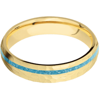 14K Yellow Gold + Hammer , Hammer Finish