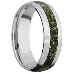 10K White Gold + Hammer Finish