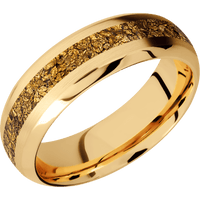 14K Yellow Gold + Satin , Polish Finish