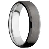 Tantalum Noir + Satin , Polish Finish + 18K White Gold