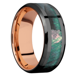Zirconium + Polish , Polish Finish + 14K Rose Gold