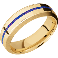 10K Yellow Gold + Polish , Sand Finish