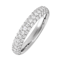 14K White Gold band with 18 Round and 34 Round Lab Grown Diamond (ST) having TCW-.87