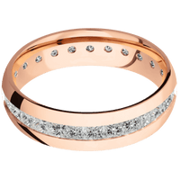 14K Rose Gold + Polish Finish