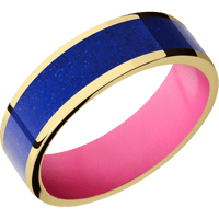18K Yellow Gold + Polish Finish + Bright Pink