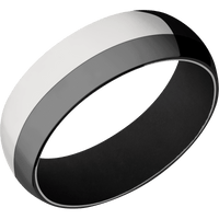 10K White Gold + Polish Finish + Black