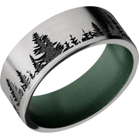 Titanium + Satin Finish + Eastern Green