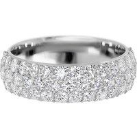14K White Gold band with 46 Round Lab Grown Diamond having TCW-1.38