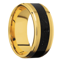 18K Yellow Gold + Sand , Polish Finish