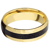 10K Yellow Gold + Hammer Finish