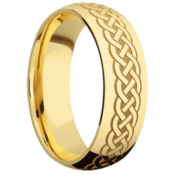 14K Yellow Gold + Polish Finish