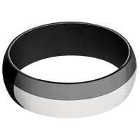 10K White Gold + Polish Finish + Black