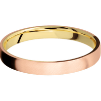 14K Rose Gold + Anglesatin Finish + 14K Yellow Gold
