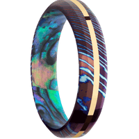 Titanium Damascus + Polish , Polish Finish + Abalone