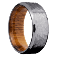 Tantalum + Hammer , Polish Finish + Desert Iron Wood