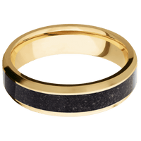 10K Yellow Gold + Polish , Satin Finish