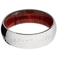 10K White Gold + Polish Finish + Red Heart