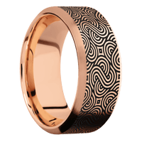 10K Rose Gold + Satin , Satin Finish